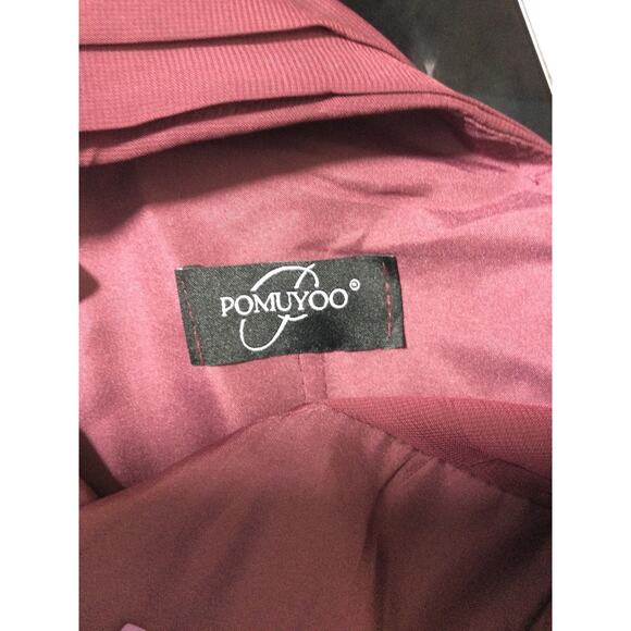 FORMAL PARTY SZ 8 M burgundy vneck flutter sleeve corset maxi dress NEW B43 - Picture 6 of 8